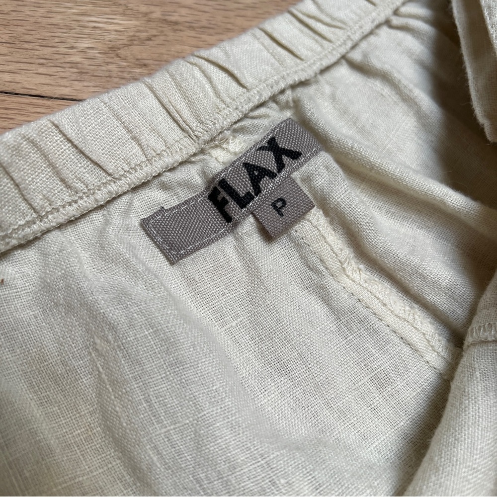 Flax Linen Trousers Pants Size P - Picture 6 of 15